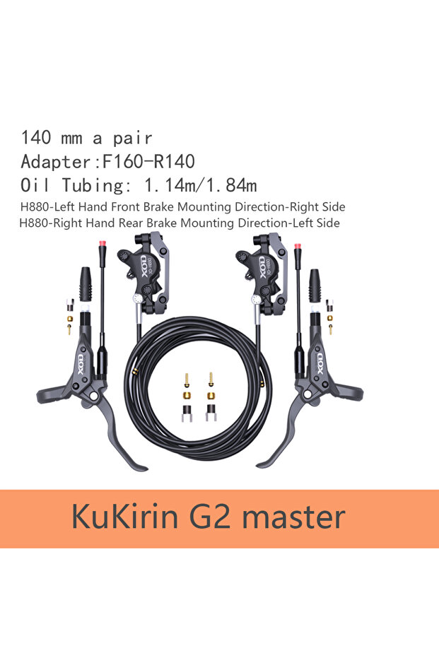 فرامل قرص هيدروليكية G2 Master XOD XD-H800 / XD-H880 للدراجات البخارية الكهربائية والدراجات الإلكترونية، متوافقة