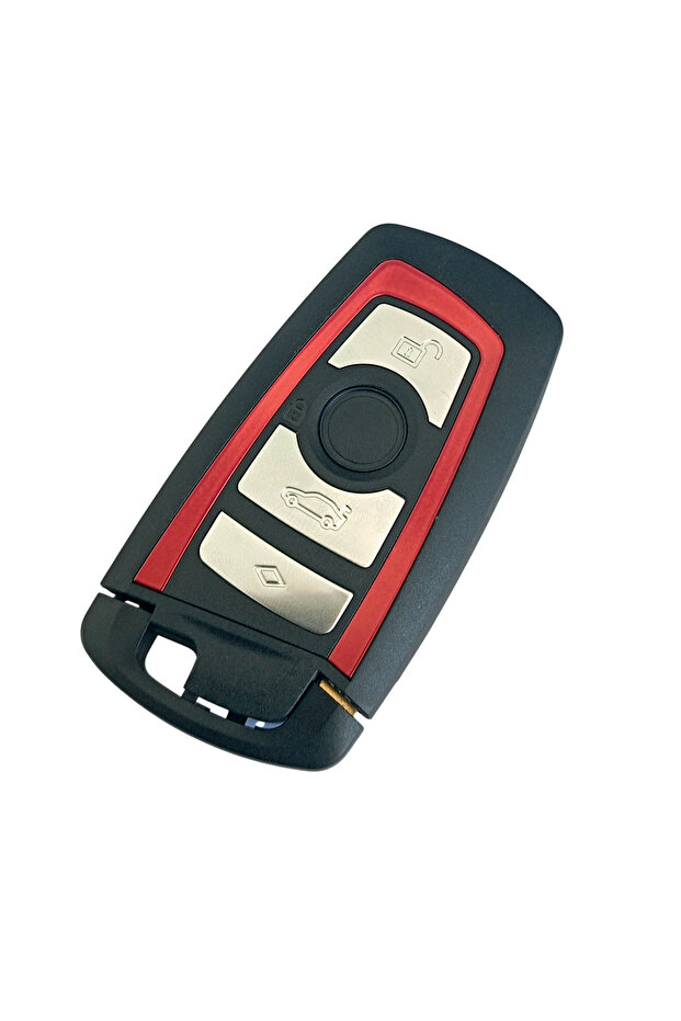 Bmw F Series Cas4 Compatible Smart Remote Control Key Case Auto Keychain 4 Keys with Logo Red