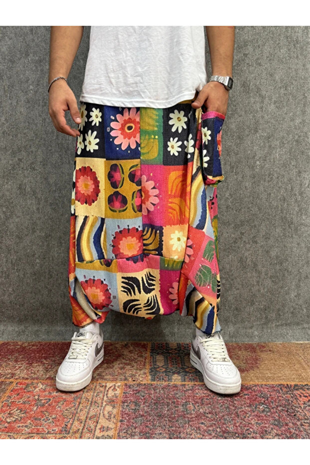 Patterned Shalwar with Elastic Waist