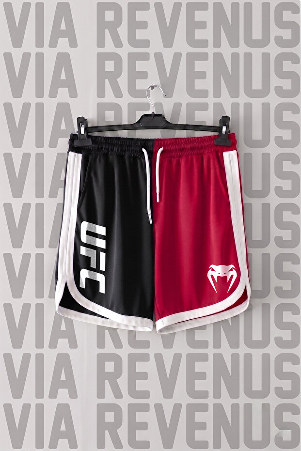 Printed Piping Detailed Jersey Sports Training Shorts
