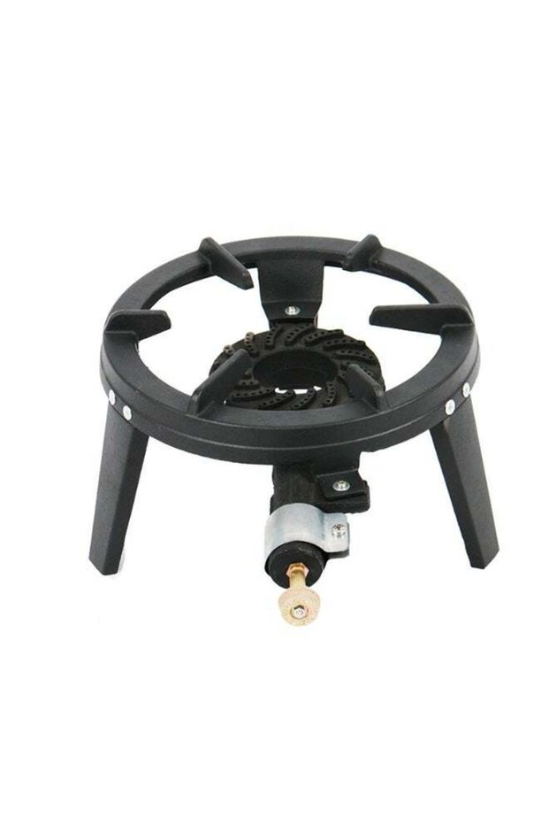Portable Single Burner Gas Stove Heavy Duty Outdoor Camping Cooker with Adjustable Flame Control, Sturdy Metal Stand, Compact Design, High Stability, Suitable for Home Cooking, Outdoor Trips, Picnics