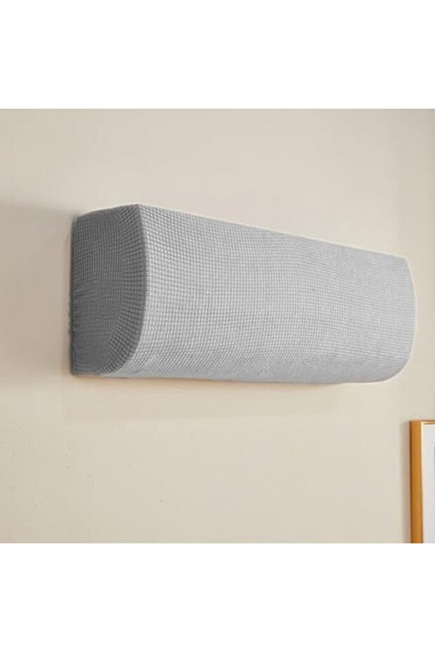Two-piece air conditioner cover set, for household and indoor conditioners, dust all-around protective portable (universal, light gray).