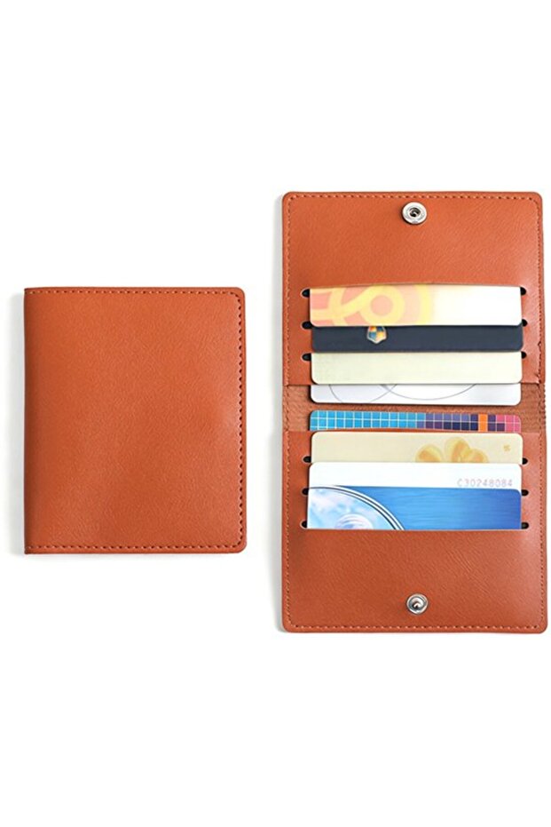 Wallet 9x10.5cm 8 card slots ultra-thin credit/ID holder.