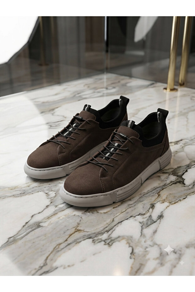 Genuine Leather Ultra Comfortable Elastic Lace-Up Men's Shoes