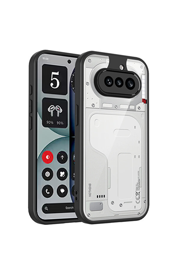 حافظة Nothing Phone (4a) TMMS باللون الأسود لهاتف Nothing Phone 4A A069، غطاء سيليكون مقاوم للصدمات مع وسادة هوائية