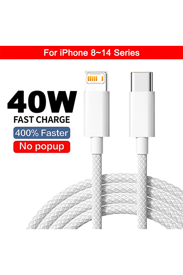 2m 40W USB C Cable PD 40W USB C Fast Charging Cable For iPhone 13 11 12 14 Pro Max XS X XR 7 8 Plus