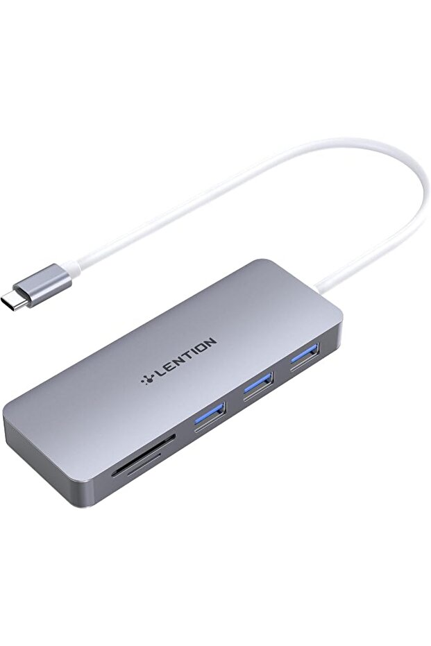 محول USB C مع 3 منافذ USB 3.0 وقارئ بطاقات SD/Micro SD متوافق مع أجهزة MacBook Pro 2025-2016 وماك الجديد