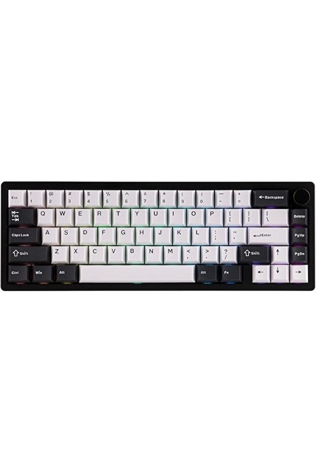 لوحة مفاتيح ميكانيكية لاسلكية Galaxy65 QMK/VIA، مصنوعة من الألومنيوم المؤكسد مع خاصية التقاط الكرة
