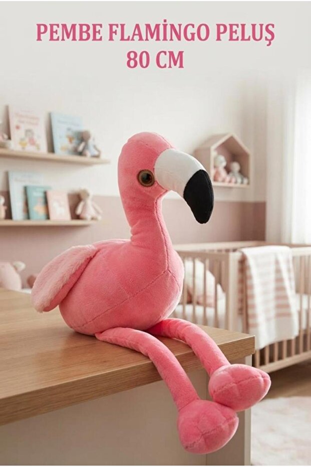 Pink Flamingo Plush 80 Cm; Cute and Comfortable Sleeping Pillow and Hugging Companion Decorative Toy