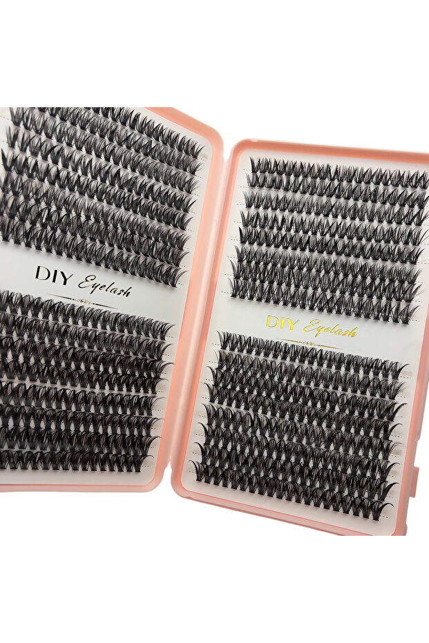 Model-1 DIY Lash Clusters Kit Individual Lashes Extension 30D 40D D Curl Mix 8-16mm Natural Fluffy C