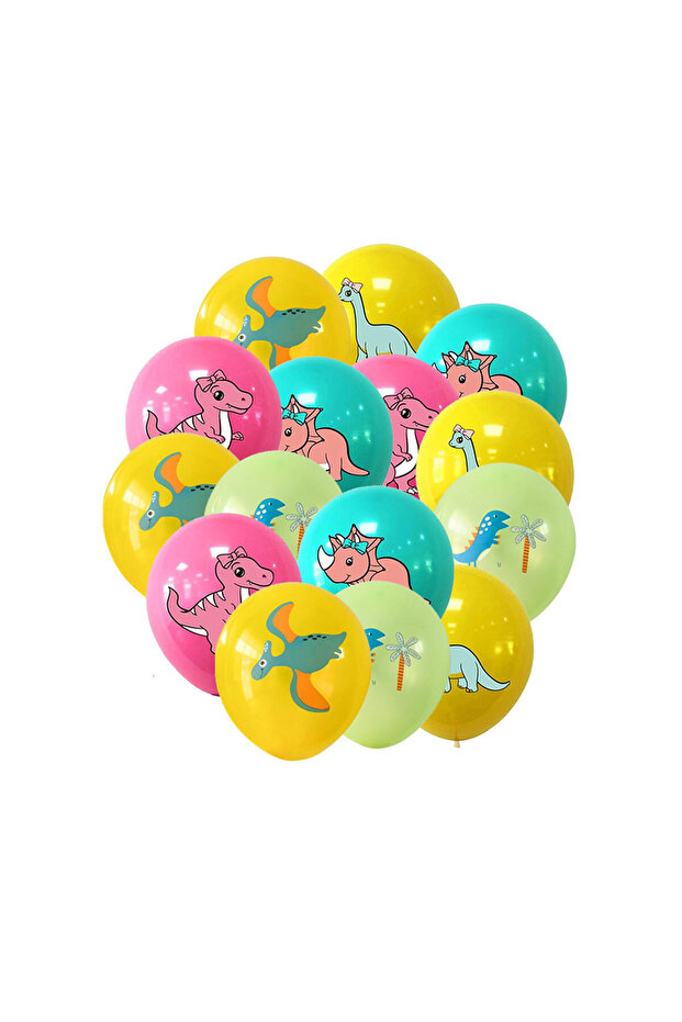 50 PCS 12 Inch Dinosaur Pattern Animal Themed Party Balloon Set