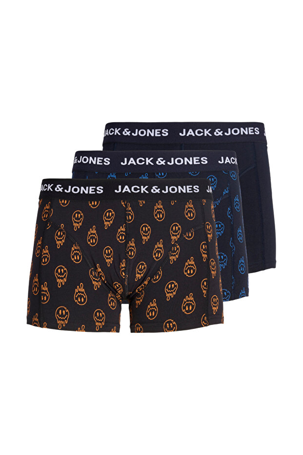 Jack Jones Jacdale Smiley Trunks 3 Pack Sn Men's Black Boxer
