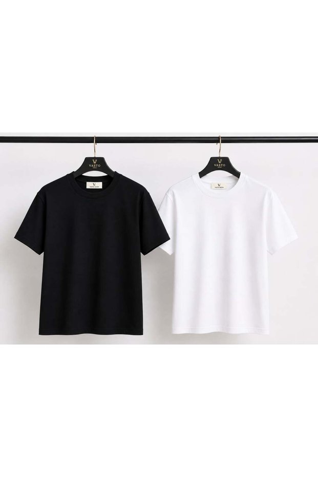 Black-White 2-Pack Men's Oversize T-Shirt