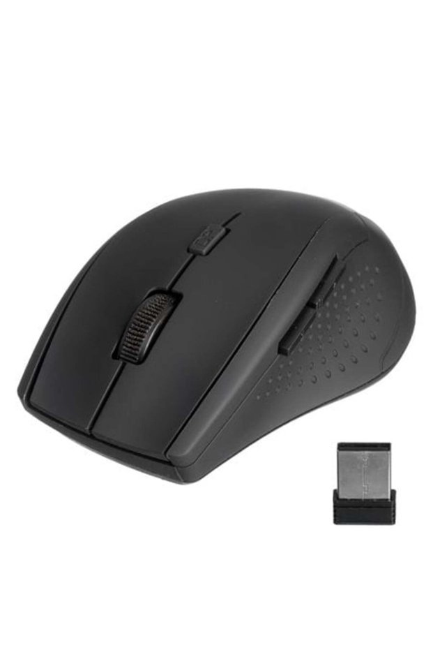 Black Wireless Mouse with Bluetooth & 2.4 GHz Adapter