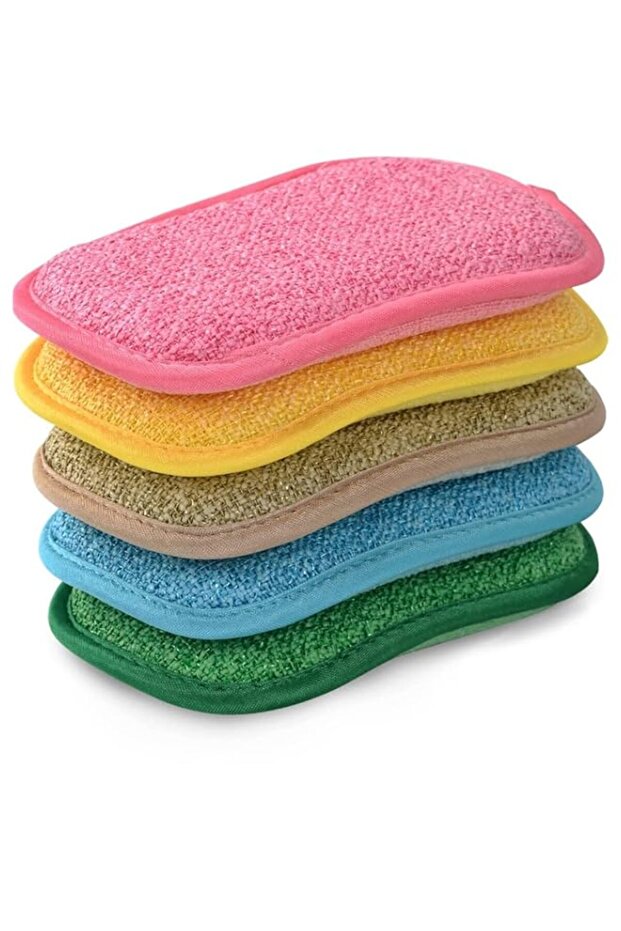 Heavy Duty Multipurpose Kitchen Scrub Sponges, Reusable Non-Scratch Microfiber Cleaning Pads for Pots, Pans, Countertops and Household Use, Eco-Friendly, Durable, Dishwasher Safe