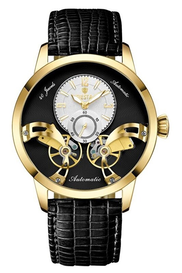 F25039M Automatic Wristwatch with Leather Strap
