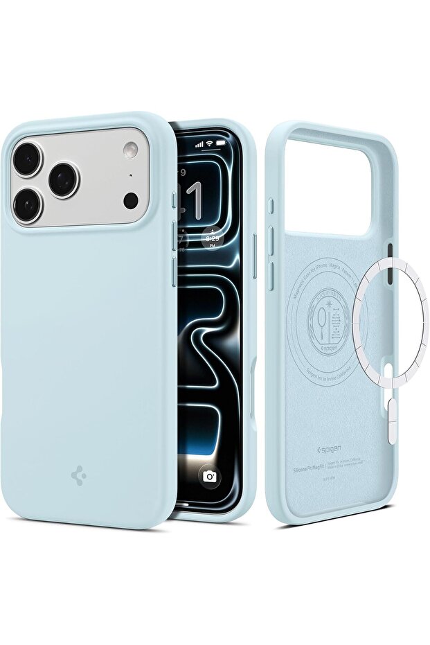 URBANN Silicone Fit MagFit for iPhone 17 Pro Max case cover [MagSafe compatible] - Mute Blue