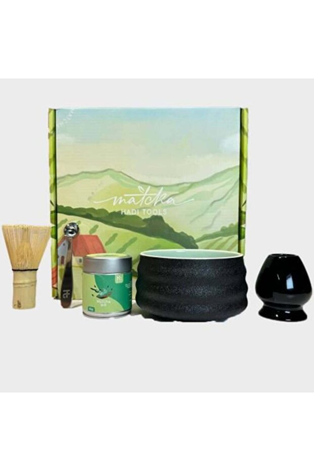 5-piece Preparation Tool Set (Black) | Handmade Teaware Set