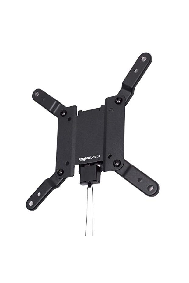 Basics Fixed Flat TV Wall Mount, Low Profile, for 30.48 centimeters to 101.60 centimeters TVs, VESA 200x200, 18.14 kilograms Capacity, with Installation Template, Black