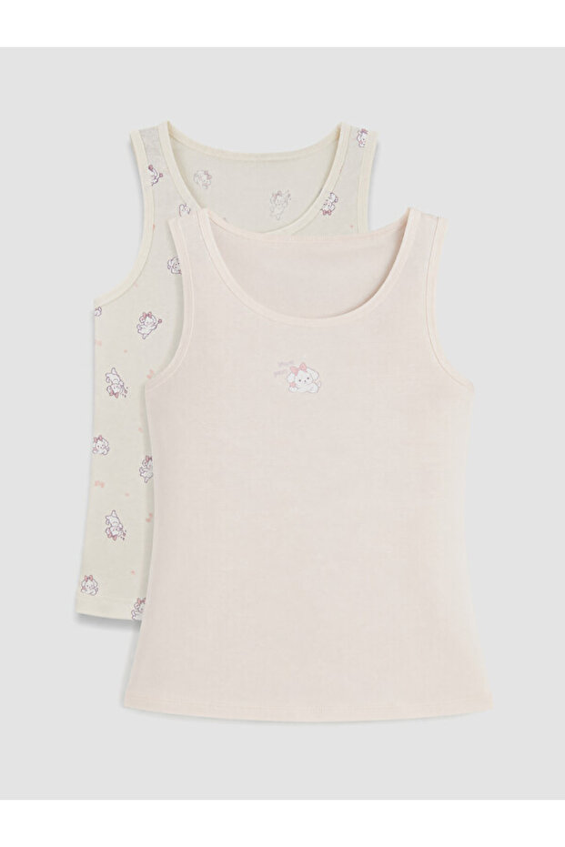 Esvab • Modern & Distinctive U Roba Collar Girls' Underwear Undershirt 2-Pack