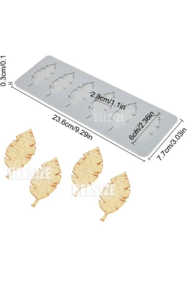 Leaf Patterned Lace Silicone Sk-Dekor9
