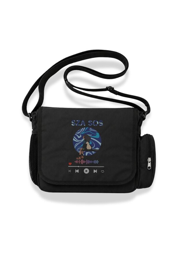 Unisex Sza Sos Printed Messenger Bag