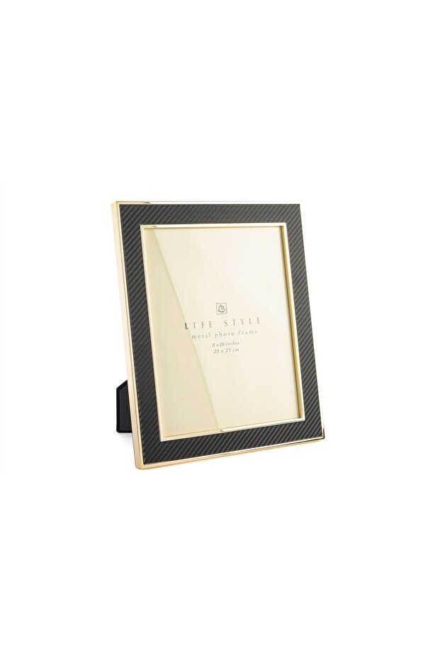 Black Fabric Frame with Gold Edges 20X25Cm