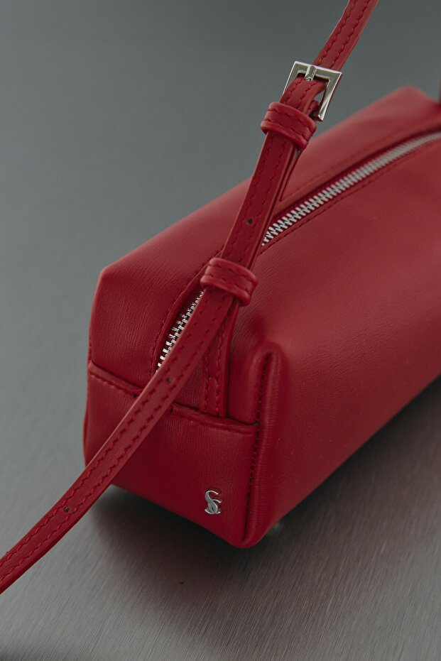 Red Petit Mervie Baguette Bag