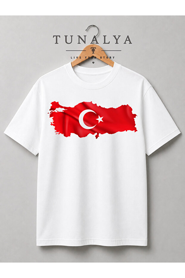 Tunalya Ataturk and Turkish Flag August 30Th October 29Th April 23Rd Designed Premium Printed Unisex Cotton National Day T-Shirt