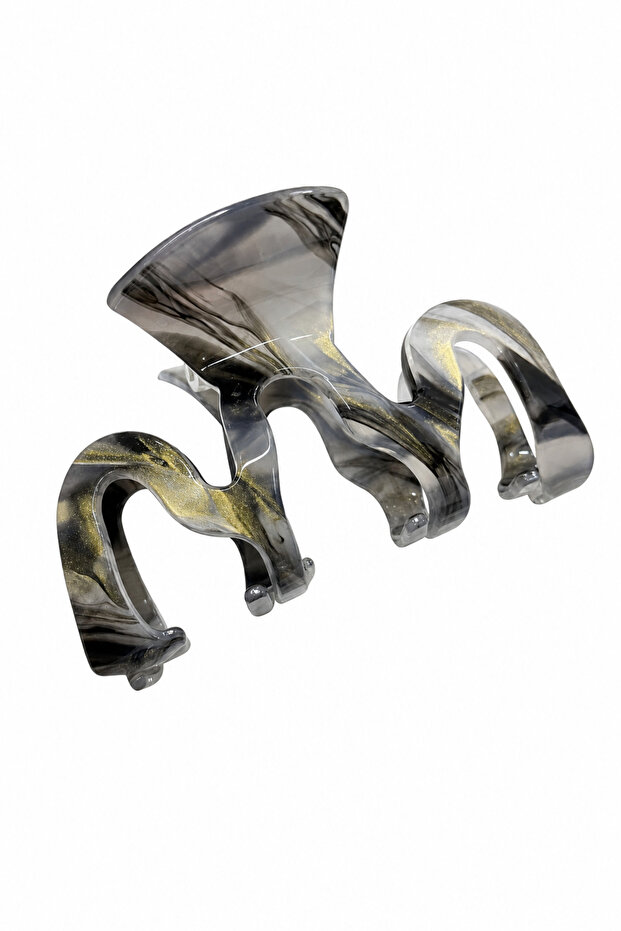 Marble Pattern Large Size Claw Hair Clip Stylish and Modern Hair Accessory for Women