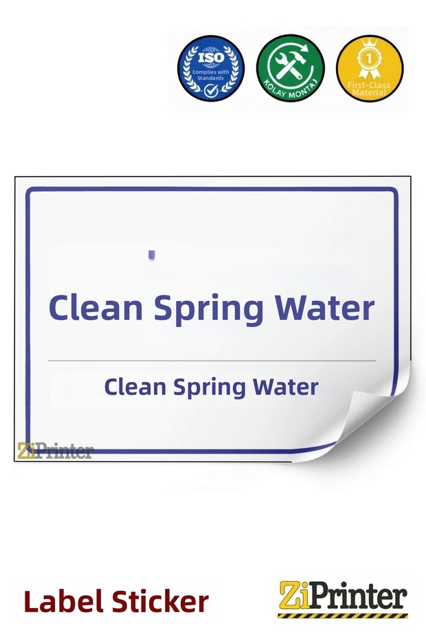 ملصق تحذير مياه الينابيع النظيفة CLEAN SPRING WATER isg مقاس 50x70 سم