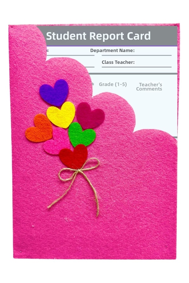 Karne Dosya – Kindergarten Graduation and Primary School Development Report Cover (Felt Fabric)
