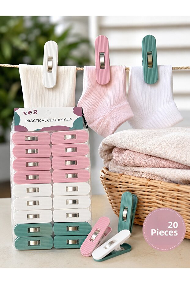 Steel Clothes Pegs 20 Pieces