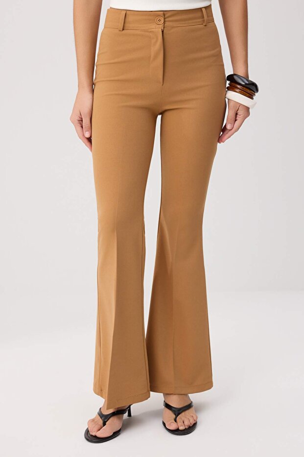 Camel Flare Dokuma Pantolon TWOSS26PL00232 - 3