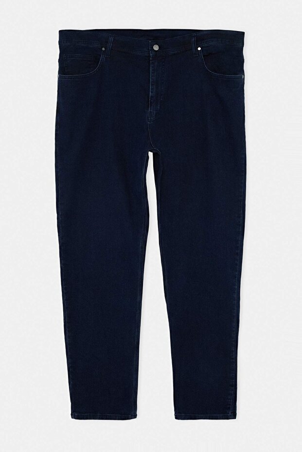 Büyük Beden Orta Mavi Regular Fit Esnek Kumaş Kot Pantolon Jeans TMNSS26CJ00001 - 4