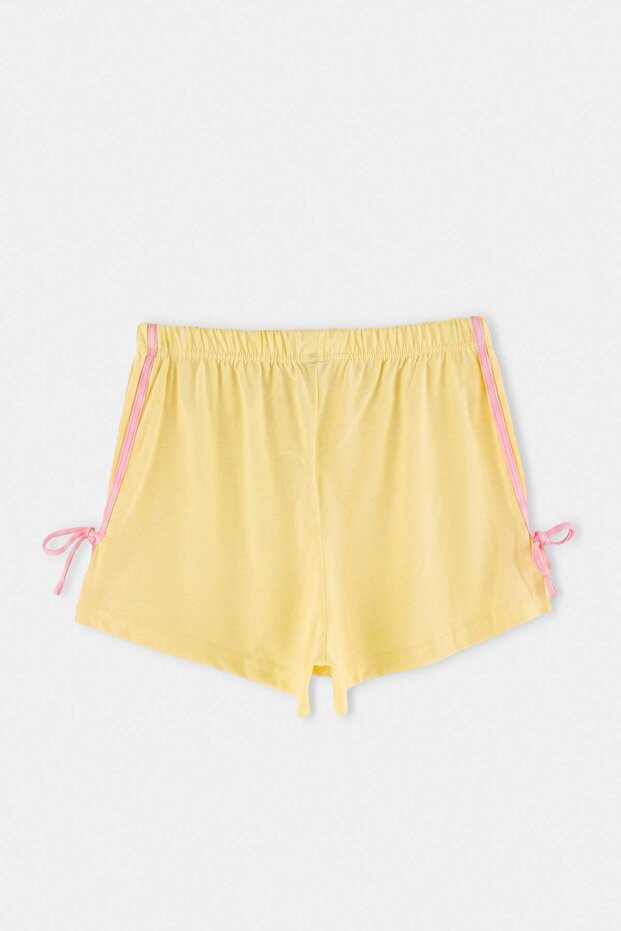 Mavi-Çok Renkli 3'lü Paket %100 Pamuklu Bağlamalı/Fiyonklu Örme Pijama Altı THMSS25PJ00022 - 6