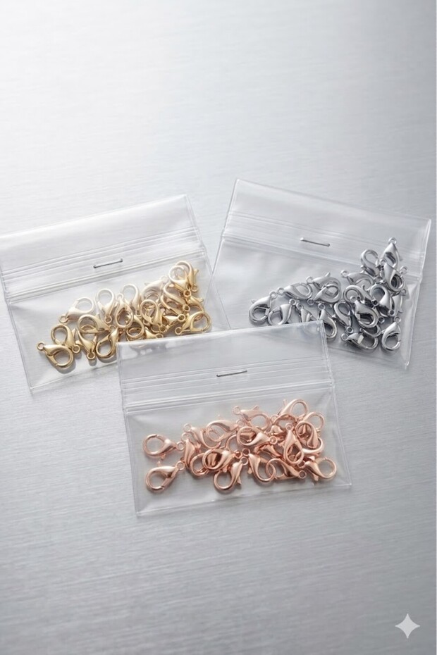 502 Parrot Clip Set of 3 Gold - Silver (NICKEL) - Rose (60 PCS)
