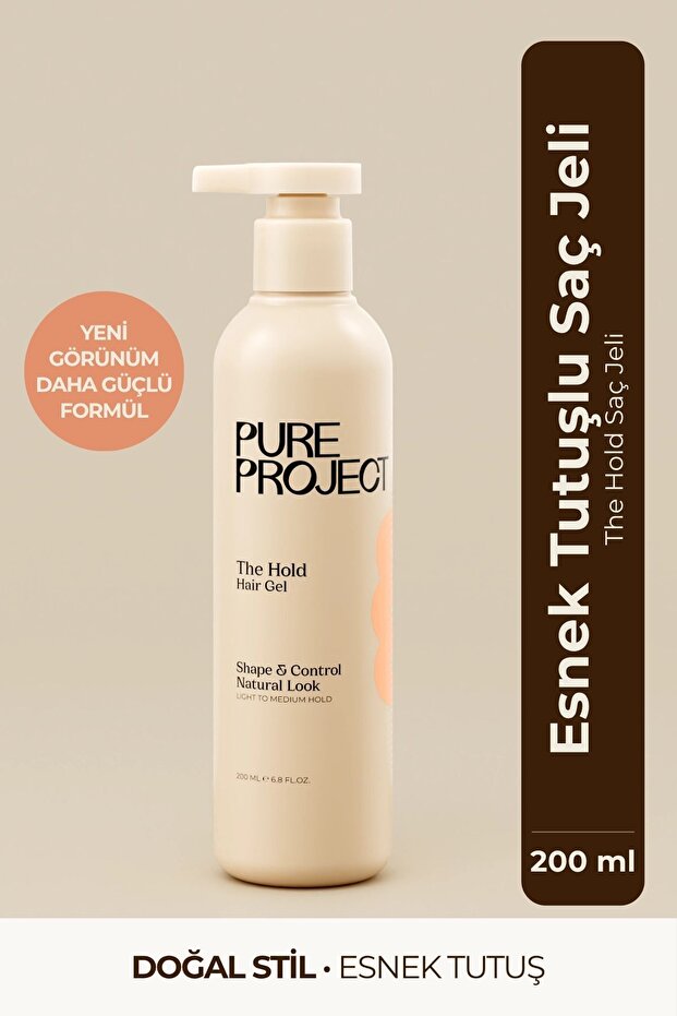 Pure Project Esnek Tutuşlu Saç Jölesi 200 ml | Sertleşmeyen Formül & Yeniden Şekillendirme