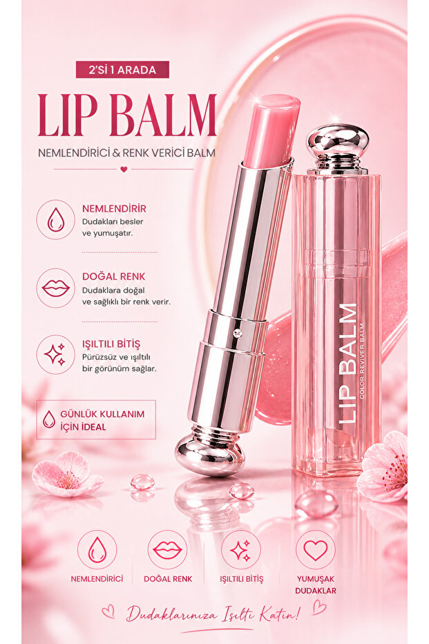 2İn1 Intensive Moisturizing Waterproof Color-Enhancing Lip Balm/Lip Moisturizer