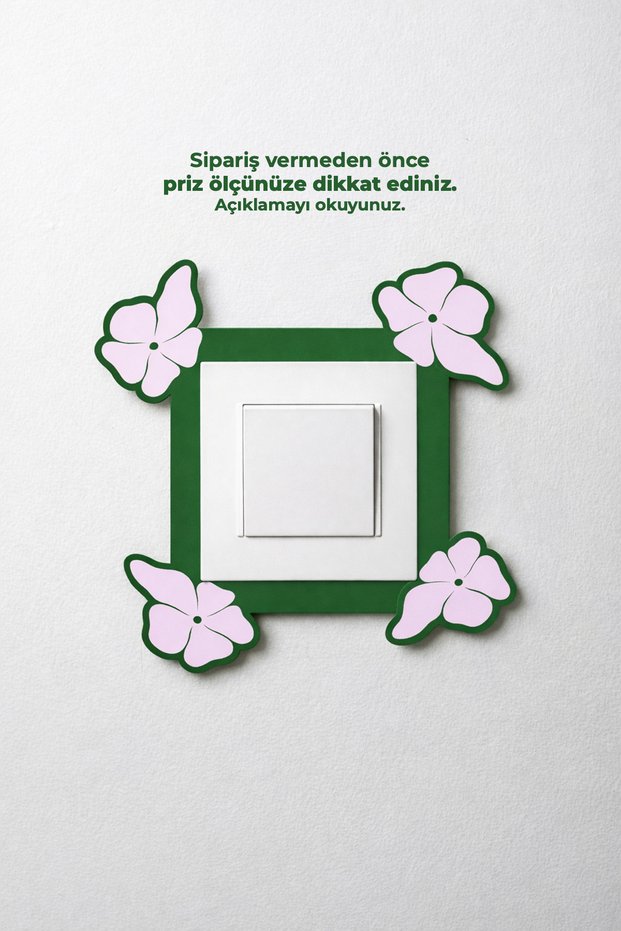Floral Patterned Colorful Decorative Socket Key Frame