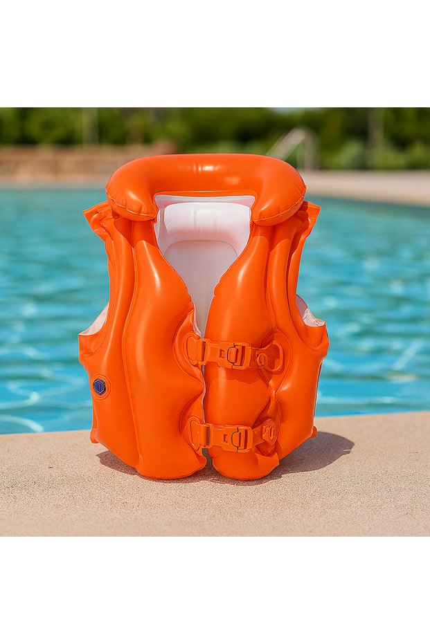 Inflatable Life Vest - Swimming Life Vest - Marine Life Vest - Inflatable Lifeguard Vest - Life Vest - Life Vest with Safety Belt 50X47 Cm.