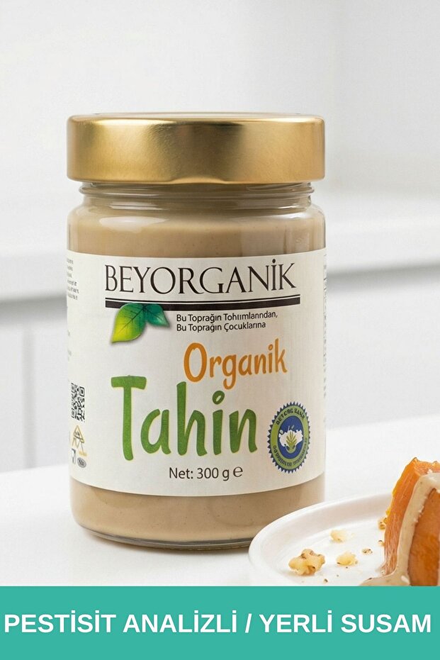 BEYORGANİK ORGANİK Tahin 300gr (SALMONELLA ve PESTİSİT ANALİZLİ)