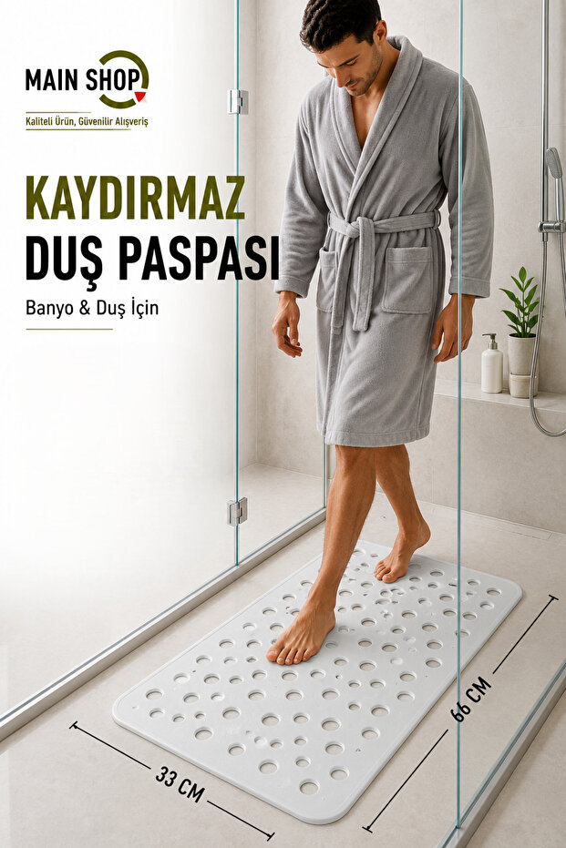 المتجر الرئيسي حمام الفقاعات Math Bath & Shower مضاد للانزلاق أبيض M-141