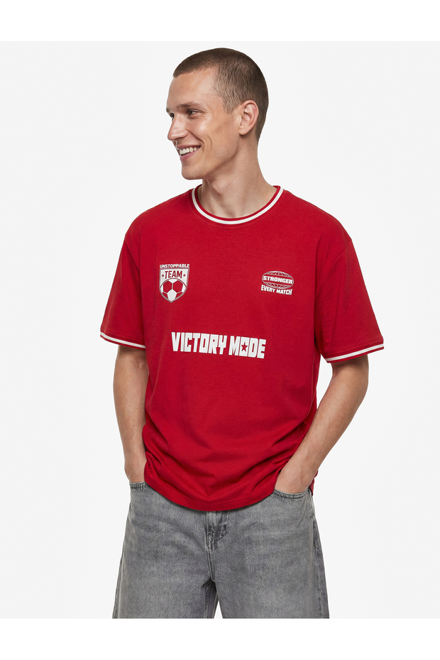 Cotton Short Sleeve Crew Neck Oversize Printed 2026 World Cup T-Shirt