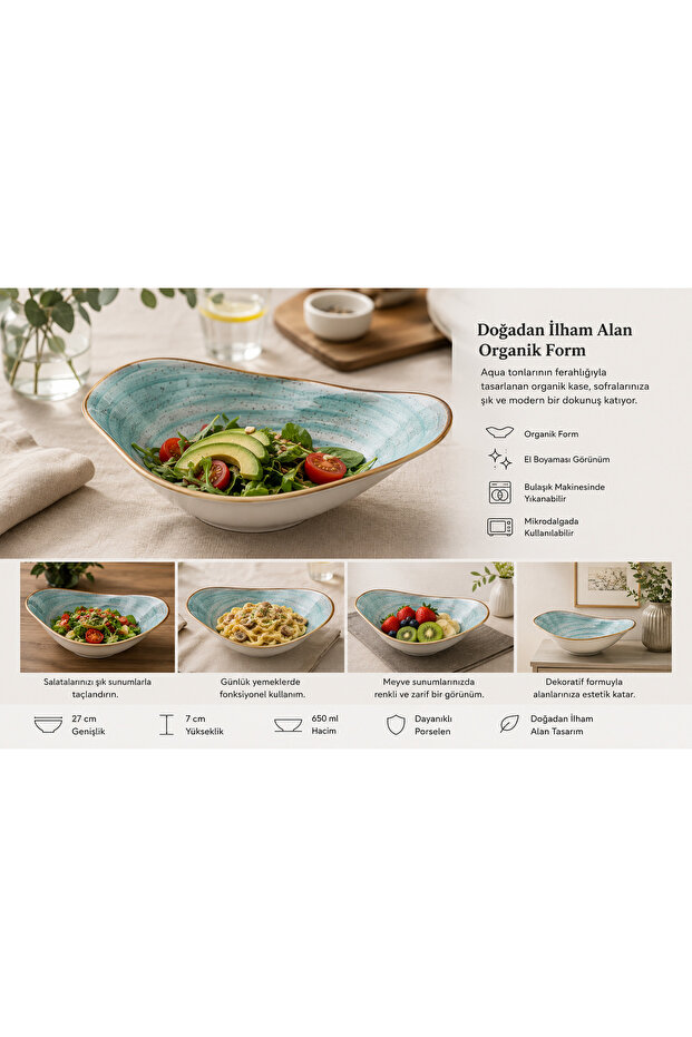 Aqua Organic Stream Bowl 27 cm