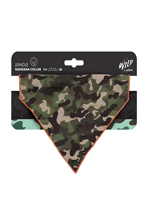 Wild Jungle Bandana Cat and Dog Collar Medium 15X11.5 cm