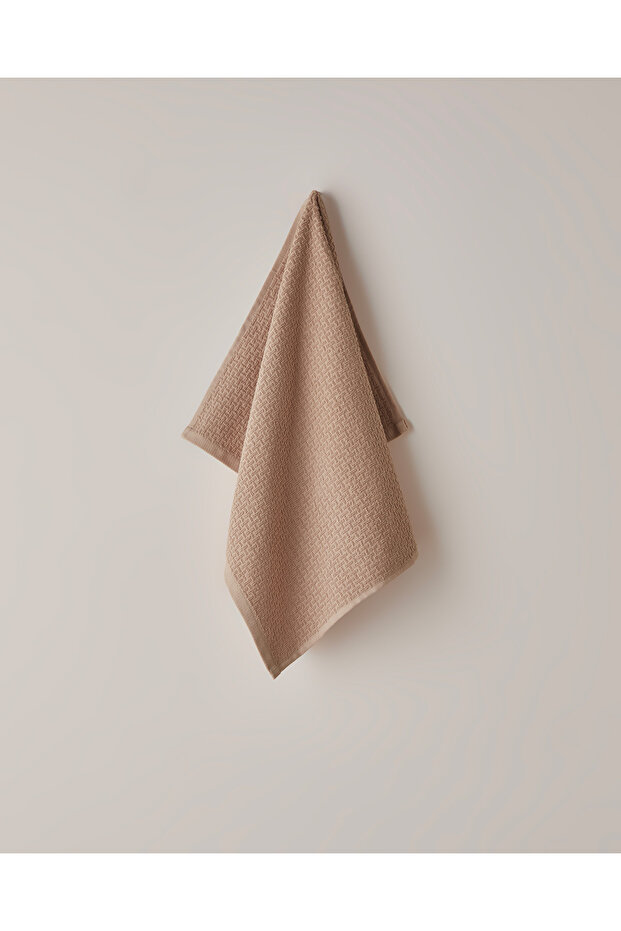 Grid Cotton Face Towel 50X70 cm Salmon
