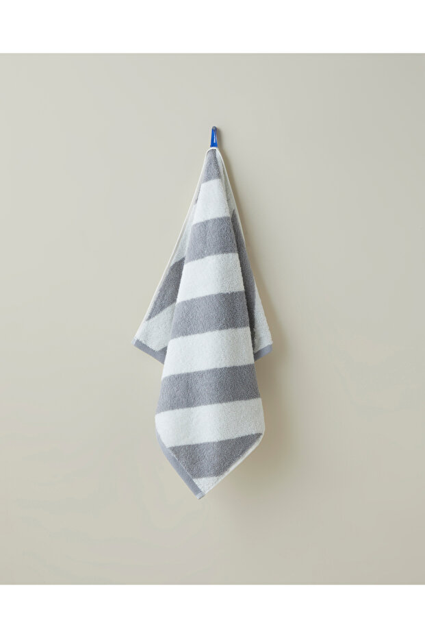 Diagonal Cotton Face Towel 50X80 cm Gray