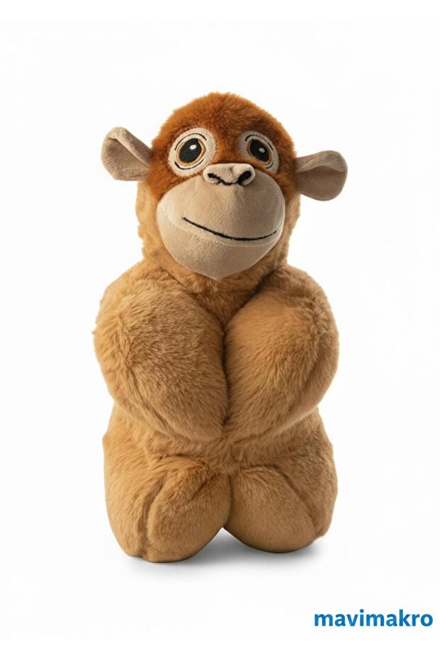 Mavi̇makro Cute Punch Monkey Figured Plush Throw Pillow