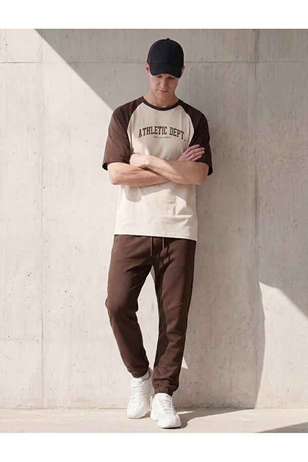 Viscose Blend Pocketed Drawstring Waist Jogger Pants Sports Sweatpants